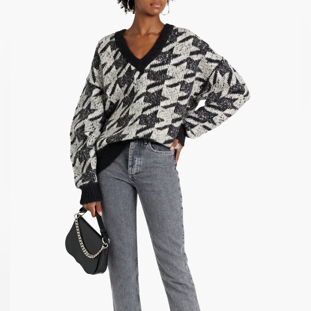 RAG & BONE
Edith Houndstooth Jacquard-knit Sweater, size XS